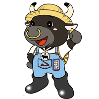 義平福のよっしーのキャラクターロゴ